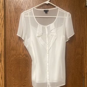 Lovely Ecru Romantic Shirt Two Piece Duo